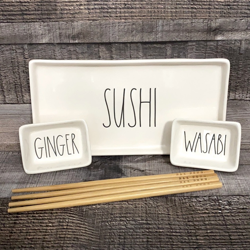 Rae Dunn Sushi Wasabi Ginger set